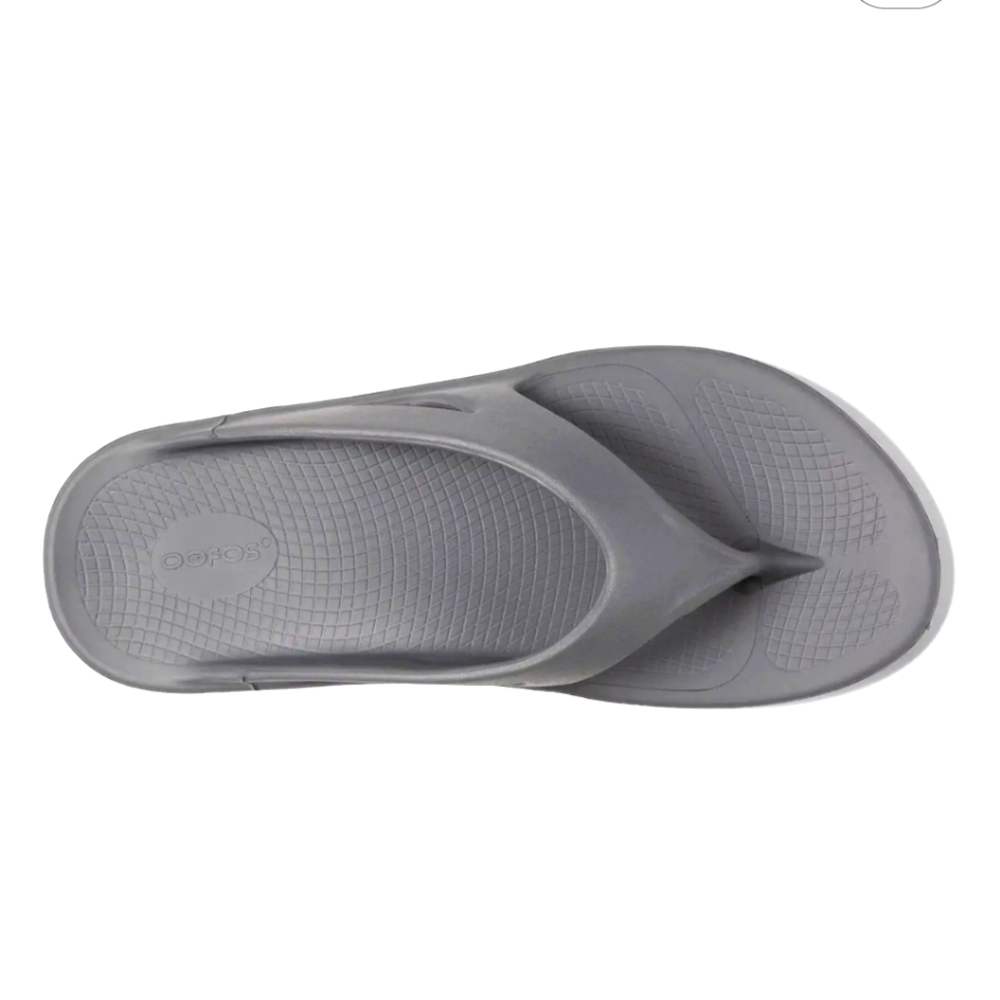 Oofos Black Gray Original Thong Recovery Sandal Mens 10 - Picture 2 of 5